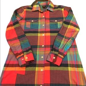 LL Bean Plaid Shirt Dress